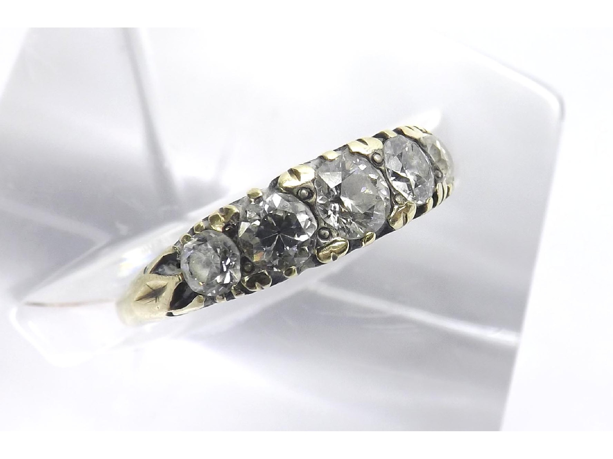 Appraisal: Old-cut diamond five stone claw set ring ct approx ring