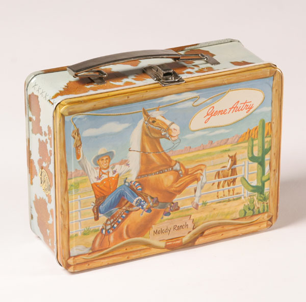 Appraisal: Gene Autry Melody Ranch tin lunchbox with thermos Gene on