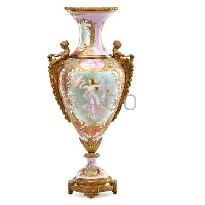 Appraisal: SEVRES BRONZE MOUNTED PORCELAIN URN Condition Report