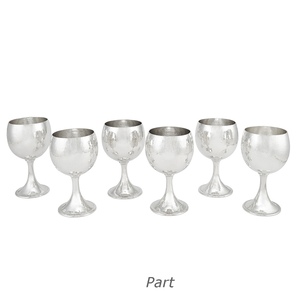 Appraisal: Set of Buccellati Sterling Silver Goblets th Century Each with