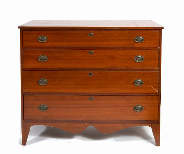 Appraisal: A Federal cherrywood chest of drawers New England early th