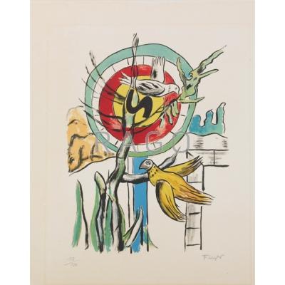 Appraisal: FERNAND LEGER French - Lithograph in colors Les Deux Oiseaux