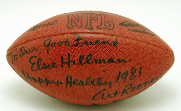 Appraisal: A Wilson Official NFL football signed and inscribed in felt