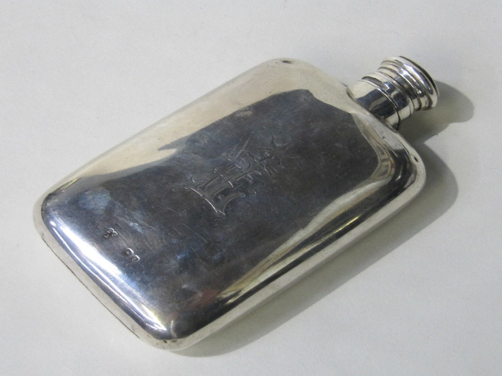 Appraisal: Victorian silver hip flask London