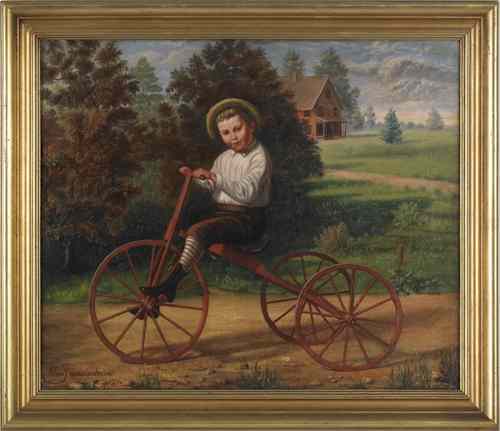 Appraisal: Henry Braunstein American - oil on canvas of a young