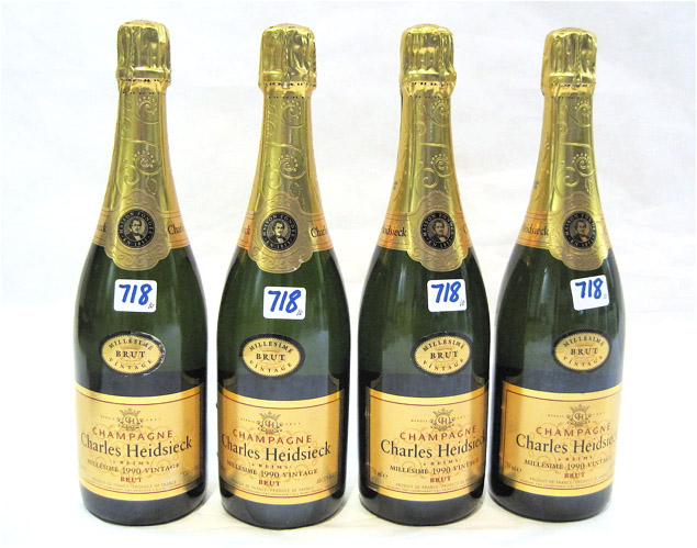 Appraisal: TEN BOTTLES OF VINTAGE FRENCH CHAMPAGNE all Charles Heidsieck Brut