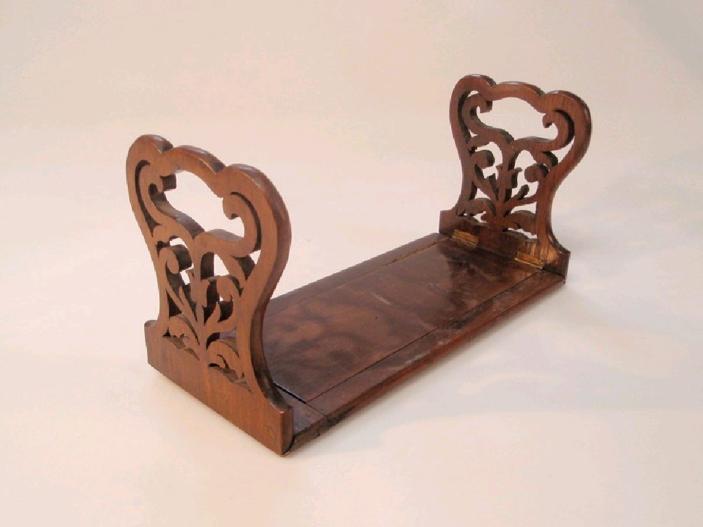 Appraisal: A William IV rosewood folding book stand