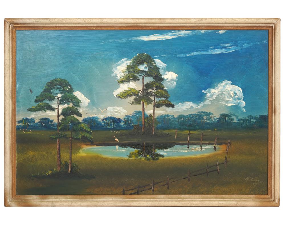 Appraisal: LARGE AL BLACK FLORIDA HIGHWAYMEN PAINTING Al Blood Black American