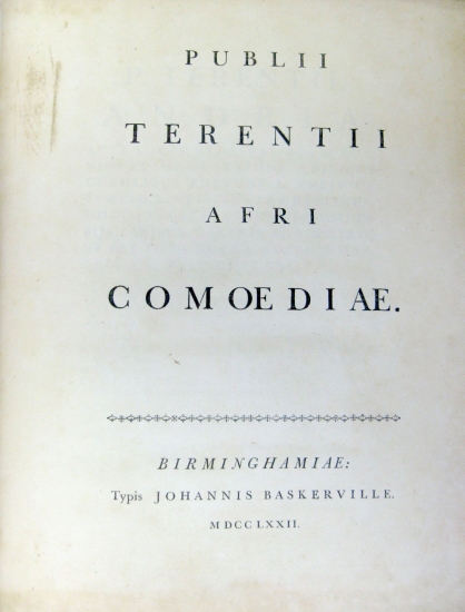 Appraisal: TERENTIUS AFER PUBLIUS Comoediae pages to th-century tree calf gilt