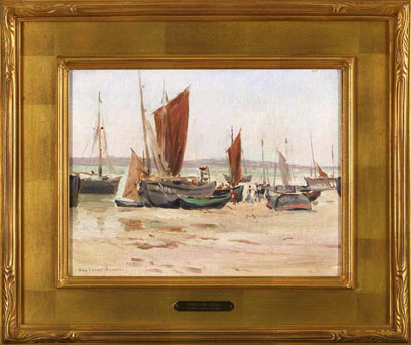 Appraisal: George Elmer Browne American Massachusetts - Boats on Shore oil