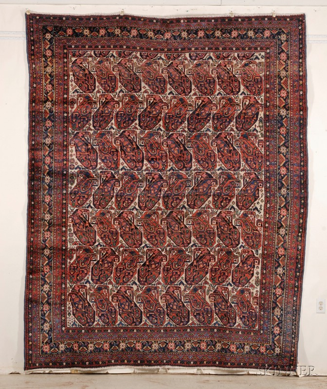 Appraisal: Afshar Small Carpet South Persia second quarter th century small