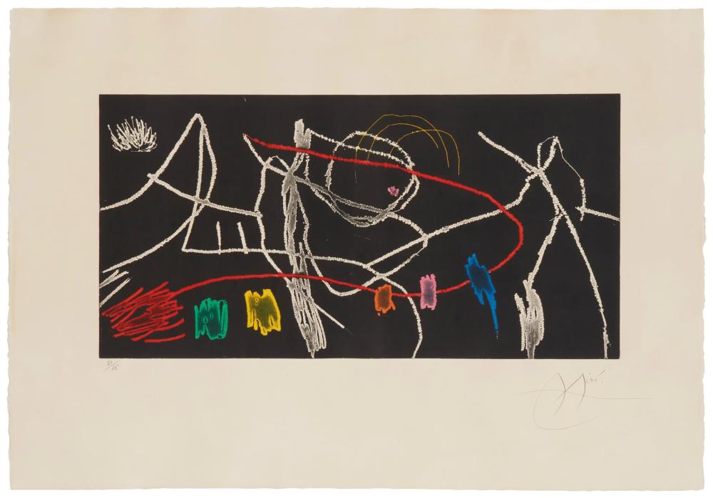 Appraisal: Joan Miro - Spanish Untitled Plate from Gravures pour une