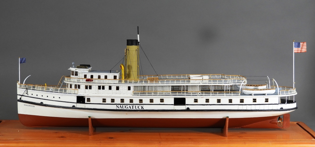 Appraisal: NAUGATUCK SCRATCH BUILT STEAMER SHIP BOAT MODEL United States th