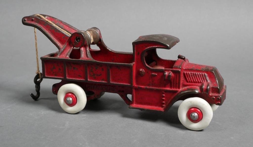 Appraisal: Champion cast iron toy wrecker or tow truck long Truck