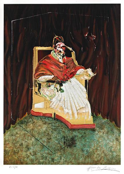 Appraisal: Francis Bacon British - Study for a Portrait of Pope