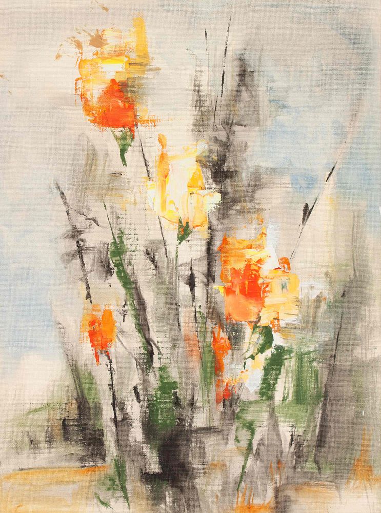 Appraisal: Charles Bunnell American - Abstract Floral Still Life Charles Bunnell