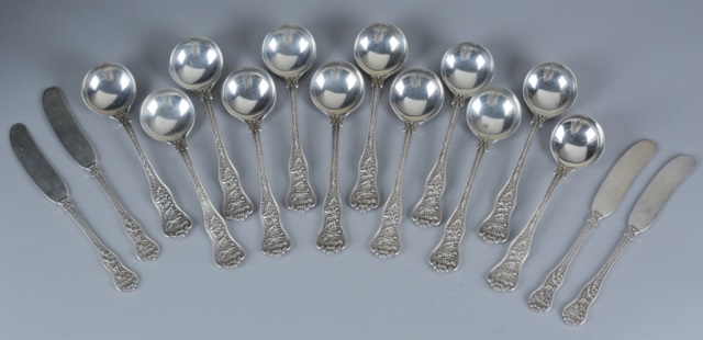 Appraisal: Pieces of Tiffany Co Olympian Flatware Pcs ozt four butter