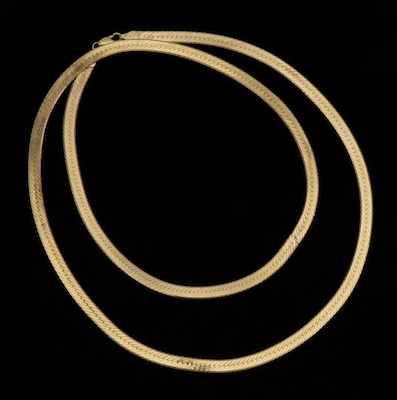 Appraisal: A k Gold Herringbone Chain k yellow gold herringbone chain