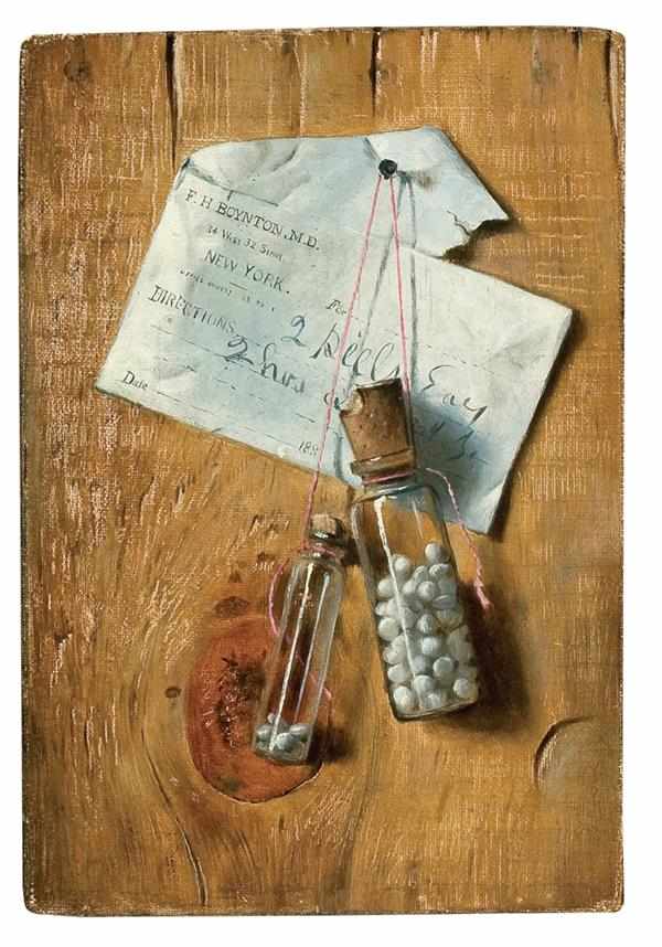 Appraisal: DE SCOTT EVANS American - ''Two Pills a Day'' oil