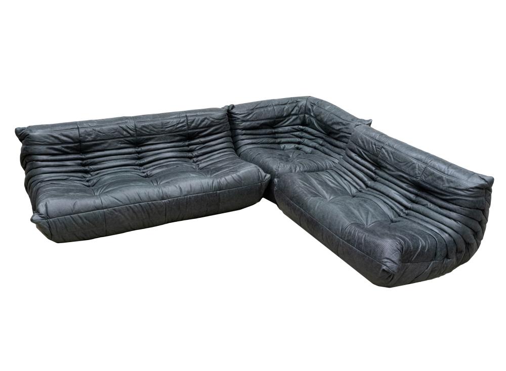 Appraisal: LIGNE ROSET TOGO SECTIONAL SOFAwith manufacturer's tags covered with charcoal