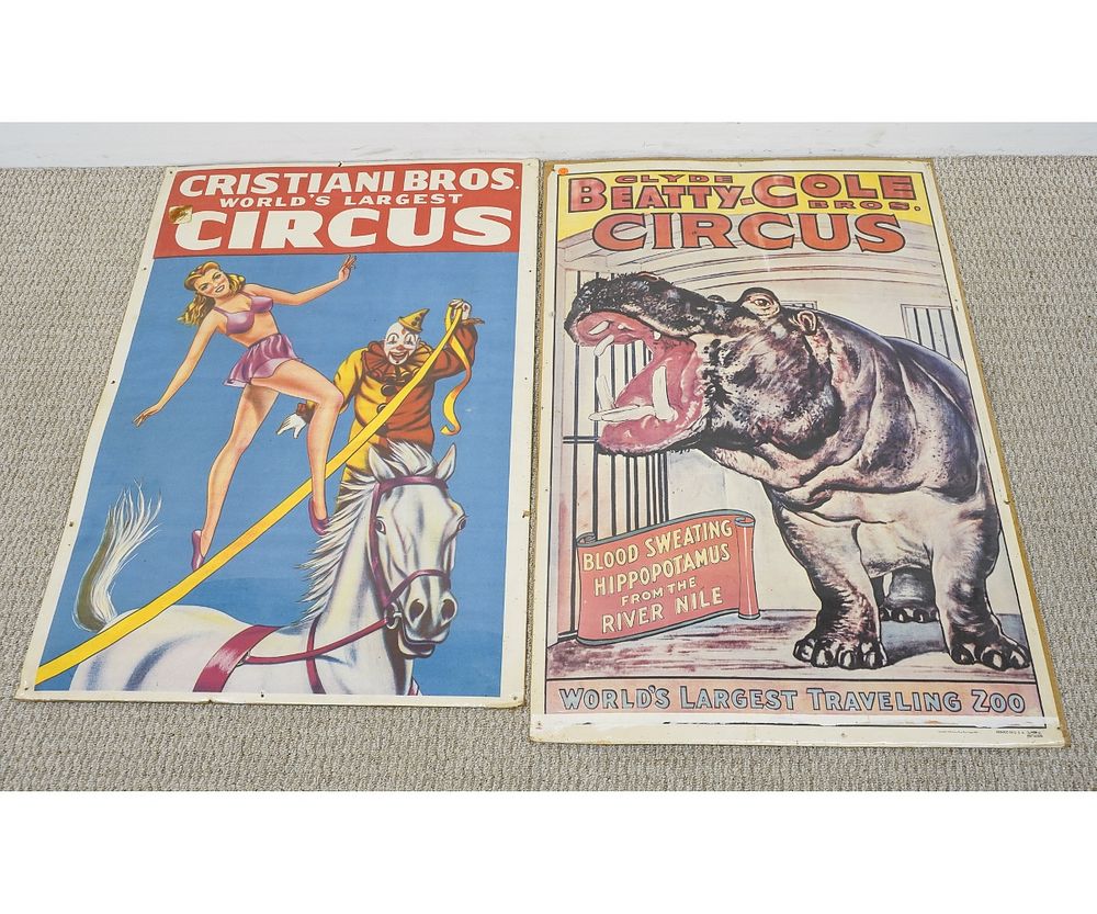 Appraisal: Posters - Two Circus Posters Two circus posters Cristiani Bros