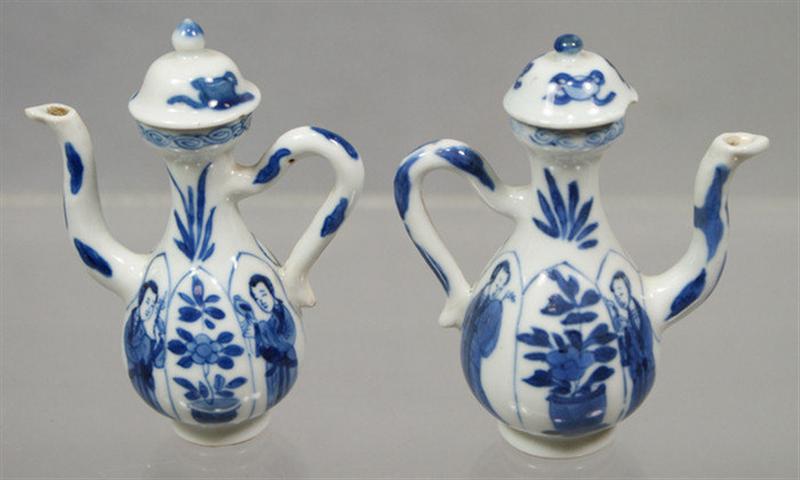 Appraisal: Lot of th c Chinese miniature ewer's one lid has