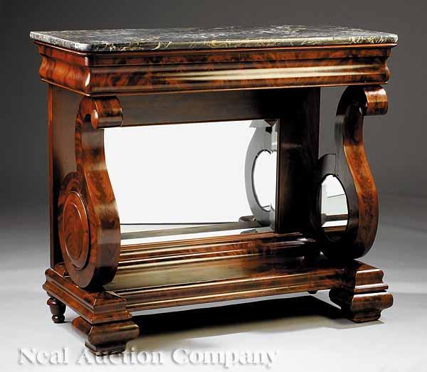 Appraisal: An American Late Classical Mahogany Pier Table c - Philadelphia