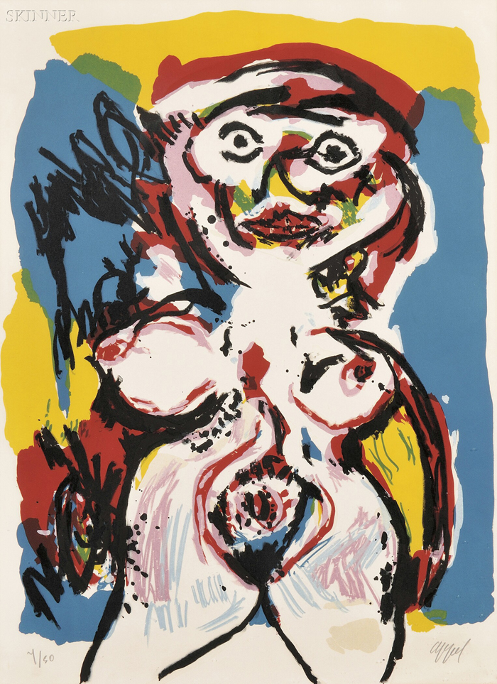 Appraisal: Karel Appel Dutch - Nu c edition of Signed Appel