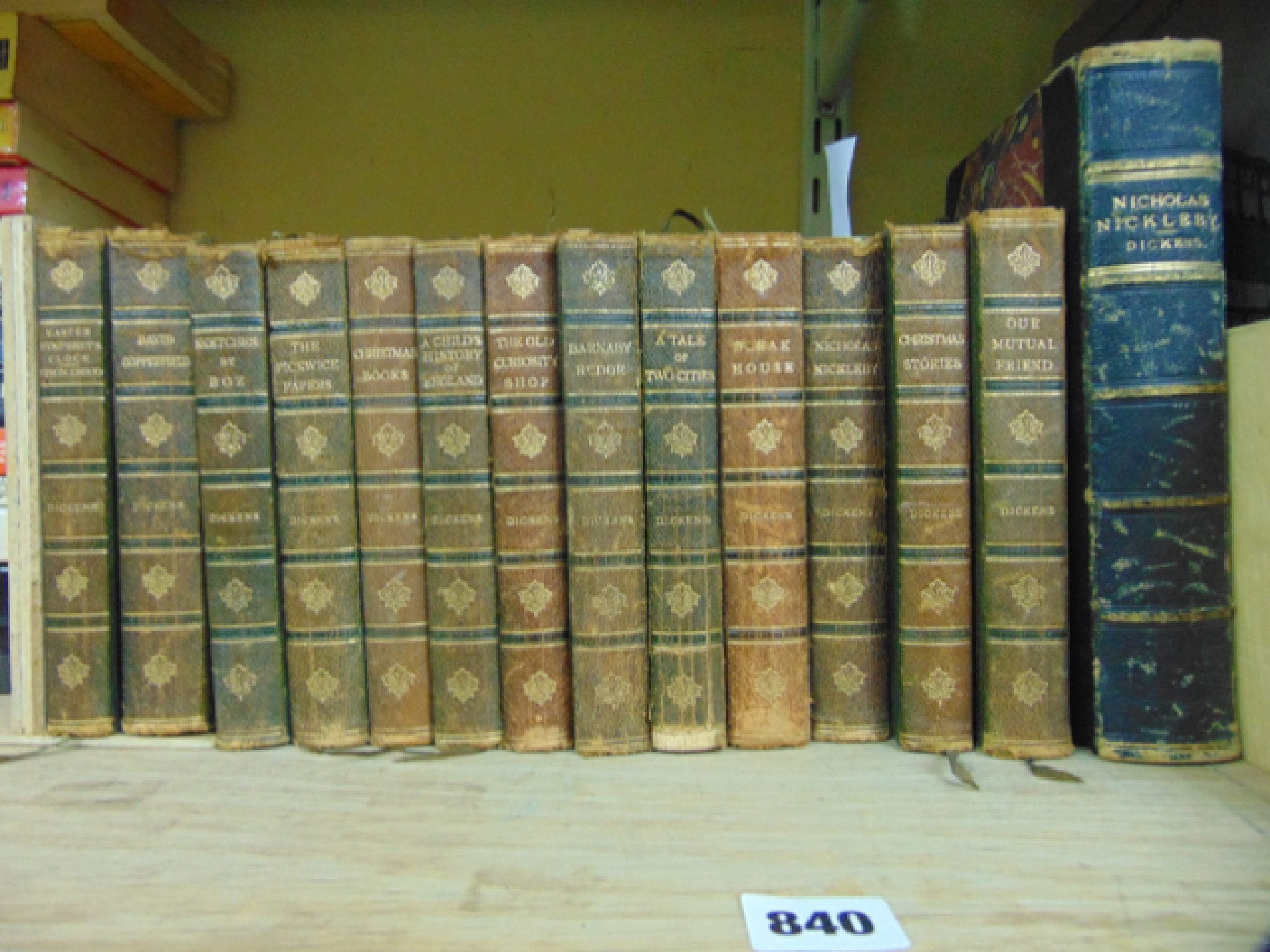 Appraisal: Dickens small leather bound volumes circa together with the life