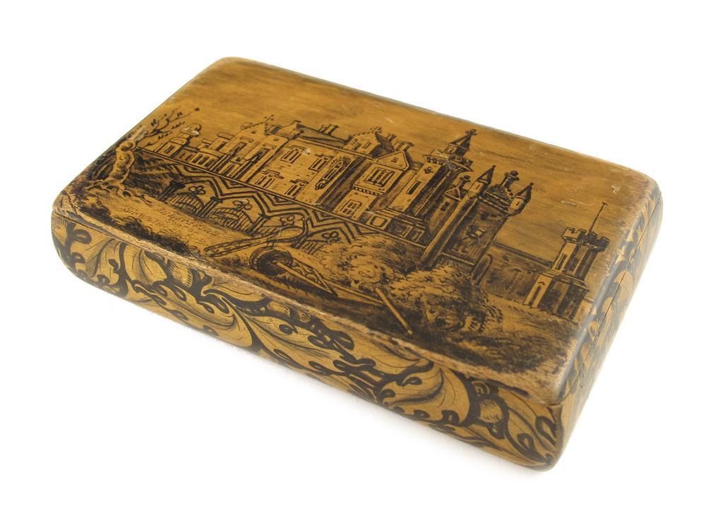 Appraisal: A th century Scottish painted snuff box by George Sliman