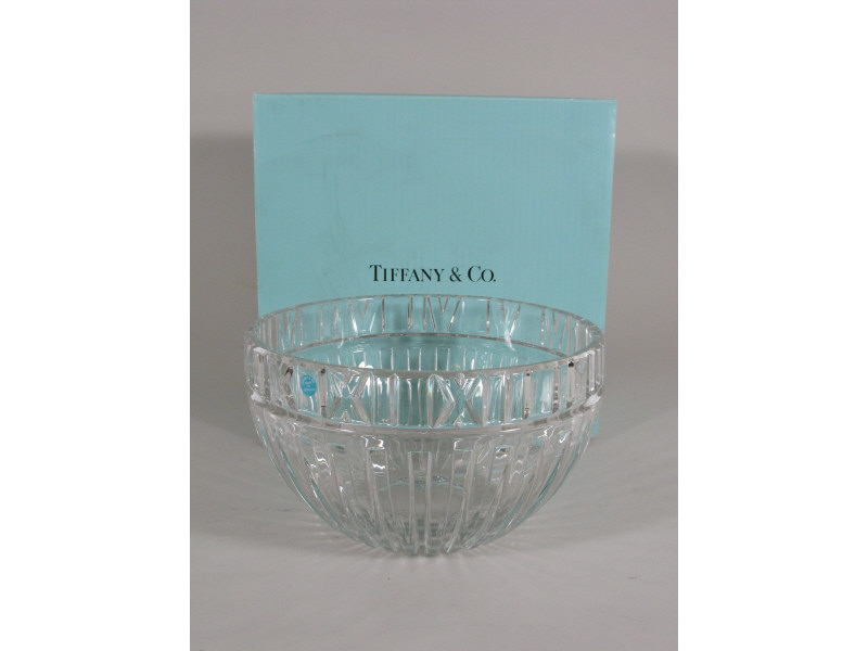 Appraisal: Tiffany Lead Crystal Center Bowl contemporary with original box -