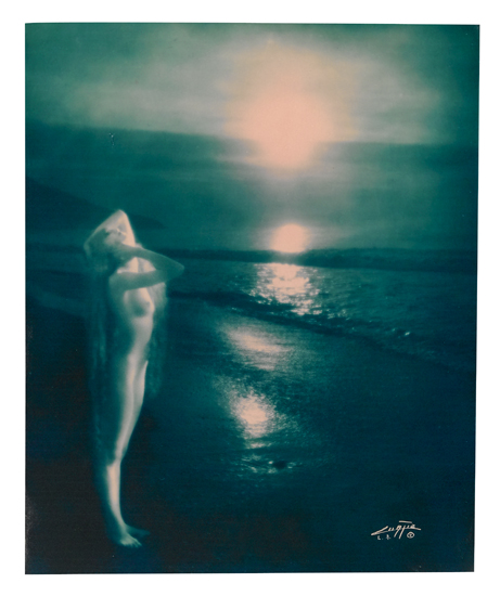 Appraisal: CURTIS EDWARD S - Sunset Trail Blue-toned silver print x