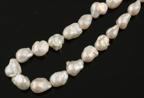 Appraisal: A strand of baroque South Sea pearls Comprising twenty three