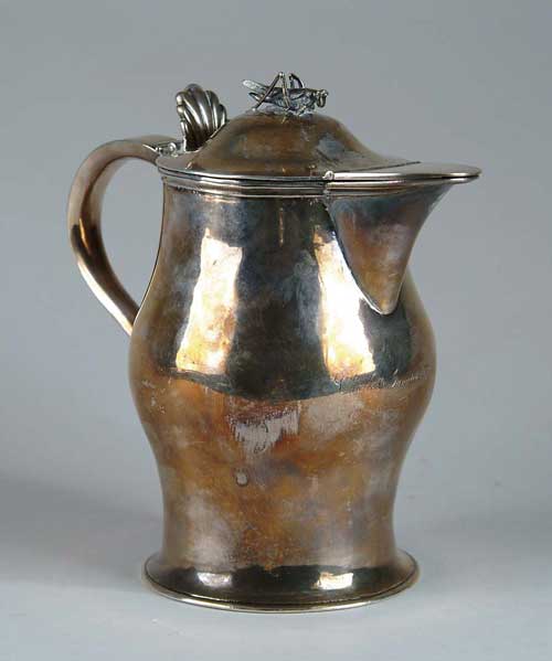 Appraisal: OUTSTANDING COIN SILVER COVERED PITCHER BY A G WELLES Eagle