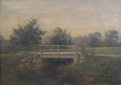 Appraisal: ALBERT FRANCIS KING american - LANDSCAPE WITH FOOTBRIDGE Signed bottom