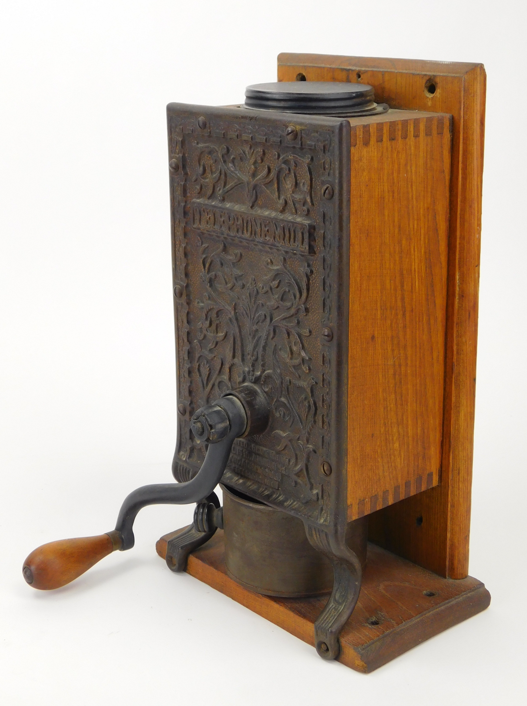 Appraisal: Coffee grinder 'Telephone Mill' by Arcade Mfg ca cast iron