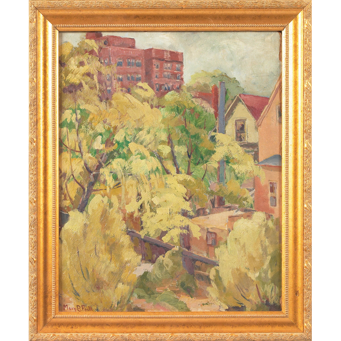 Appraisal: Mary Poull American th century View from Her Chicago Apartment