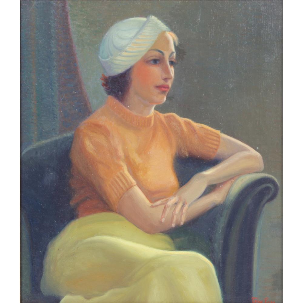 Appraisal: TORREY ROSS ILLINOIS SWEDEN B PORTRAIT OF A SEATED WOMAN