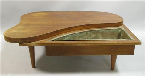 Appraisal: MODERN BIOMORPHIC COFFEE TABLE Mid th century Eams era the