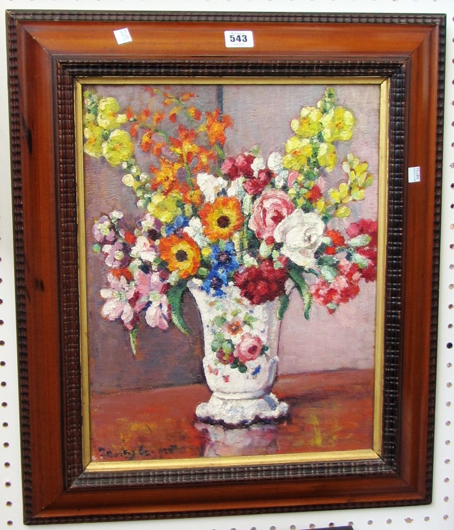 Appraisal: Rowley Leggett fl - Still life oil on board signed