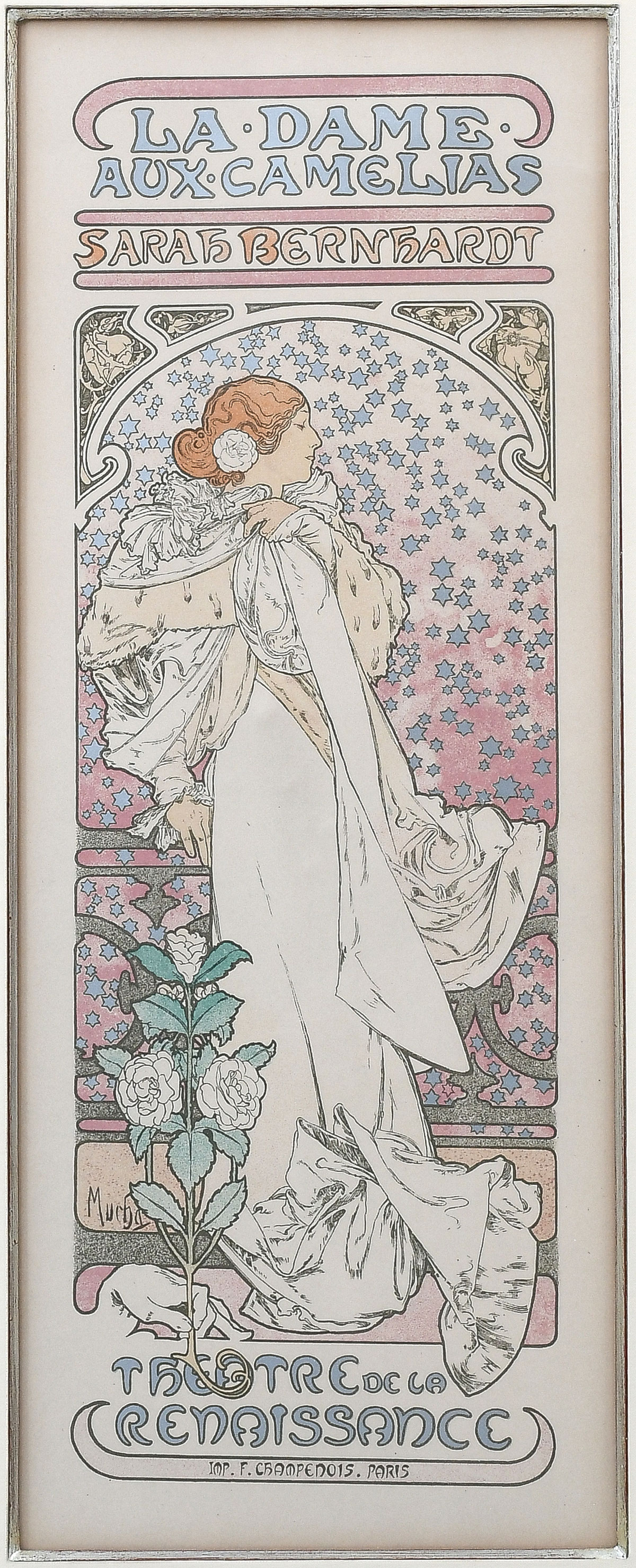 Appraisal: LES MAITRES DE L'AFFICHE MUCHA LITHOGRAPH ''La Dame Aux Camelias''