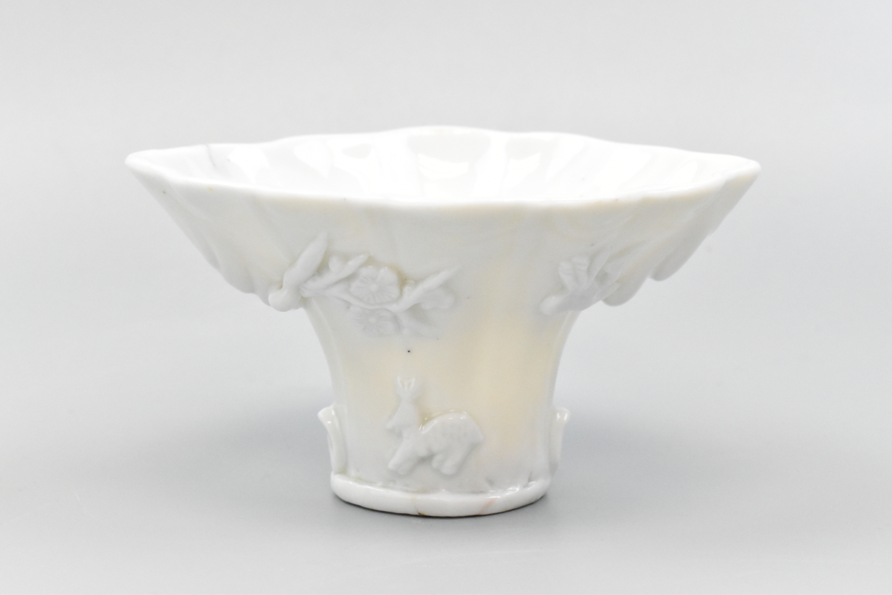 Appraisal: A Chinese blanc de chine libation cup dating from the