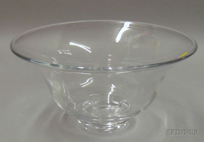 Appraisal: Simon Pearce Colorless Blown Glass Fruit Bowl etched mark ht