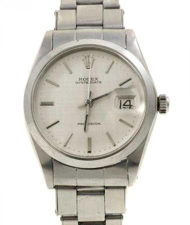 Appraisal: A ROLEX STAINLESS STEEL WRISTWATCH REF OYSTERDATE PRECISION calibre No