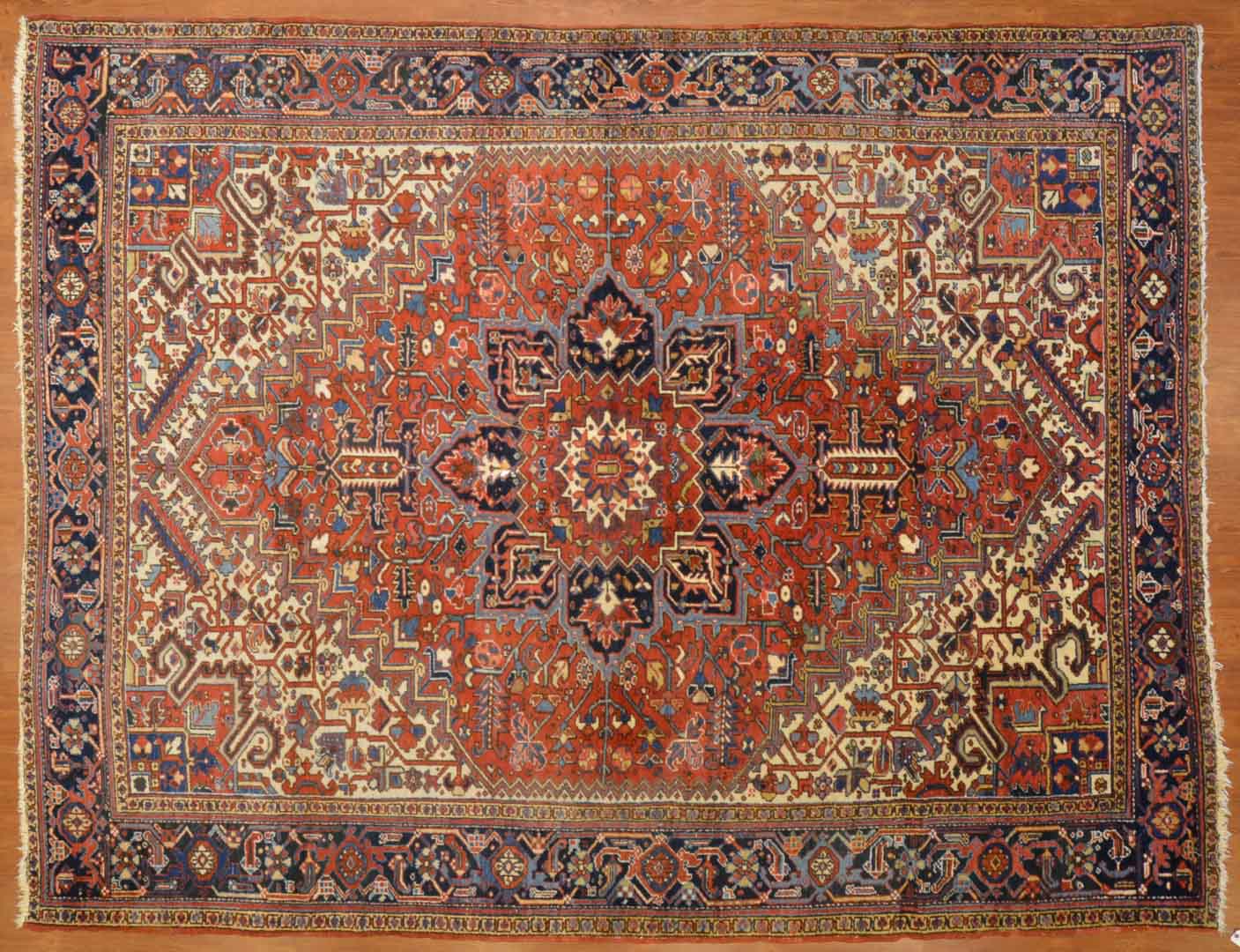 Appraisal: Persian Herez rug approx x Iran circa Condition Even wear