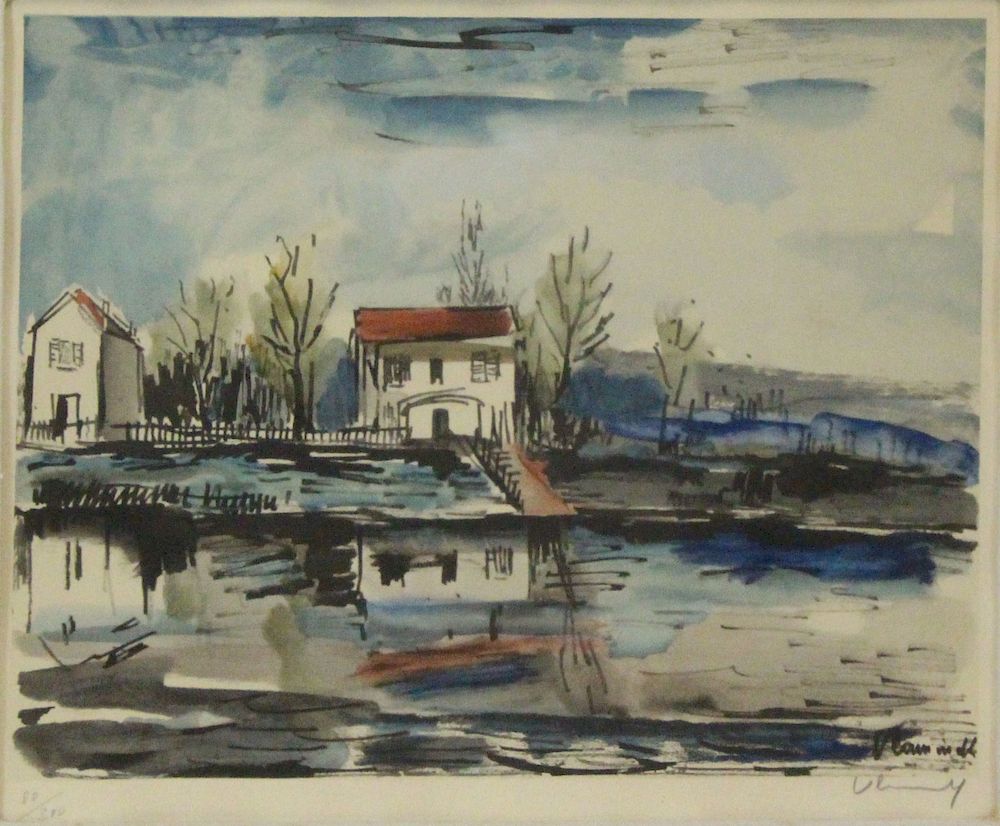 Appraisal: MAURICE de VLAMINCK FRENCH - Color Lithograph Bond de riviere