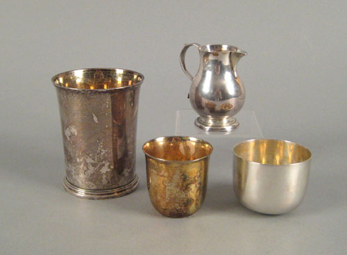 Appraisal: Georgian silver tableware to include a beaker ca - by