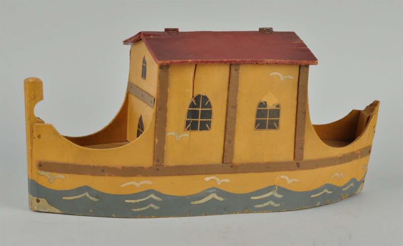 Appraisal: A Early Wooden Ark This ark has some minor wear