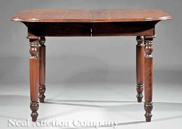 Appraisal: An Antique American Walnut Dining Table th c rectangular molded