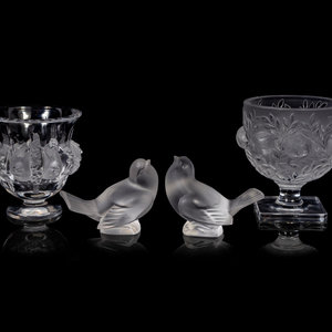 Appraisal: Four Lalique Table Articles Second Half th Century comprising a